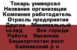 Токарь-универсал › Название организации ­ Компания-работодатель › Отрасль предприятия ­ Другое › Минимальный оклад ­ 1 - Все города Работа » Вакансии   . Башкортостан респ.,Баймакский р-н